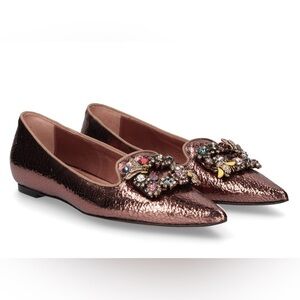 RAS rose gold sparkle flats (size 37)